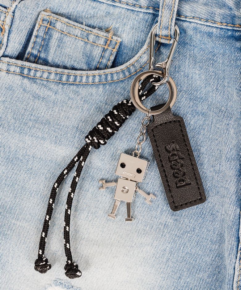 Robo Block Keyring (Silver)