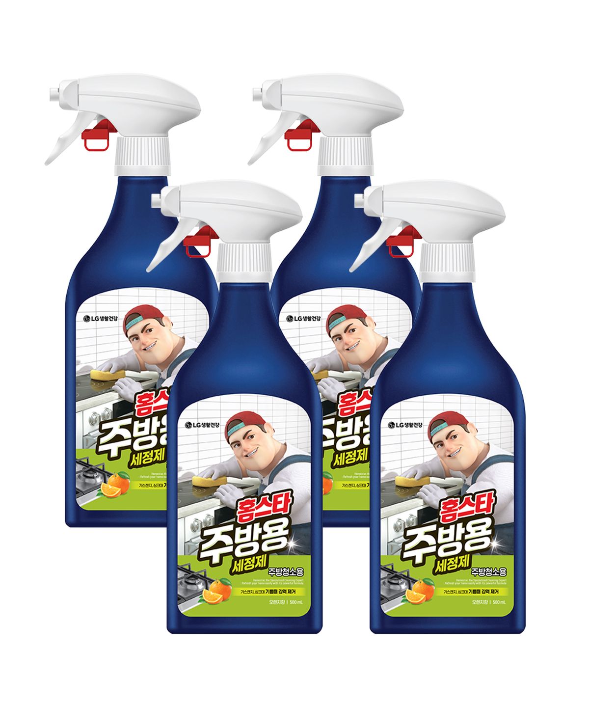 홈스타(HOMESTAR) 맥스프레쉬 주방용 세정제 500ml x 4개