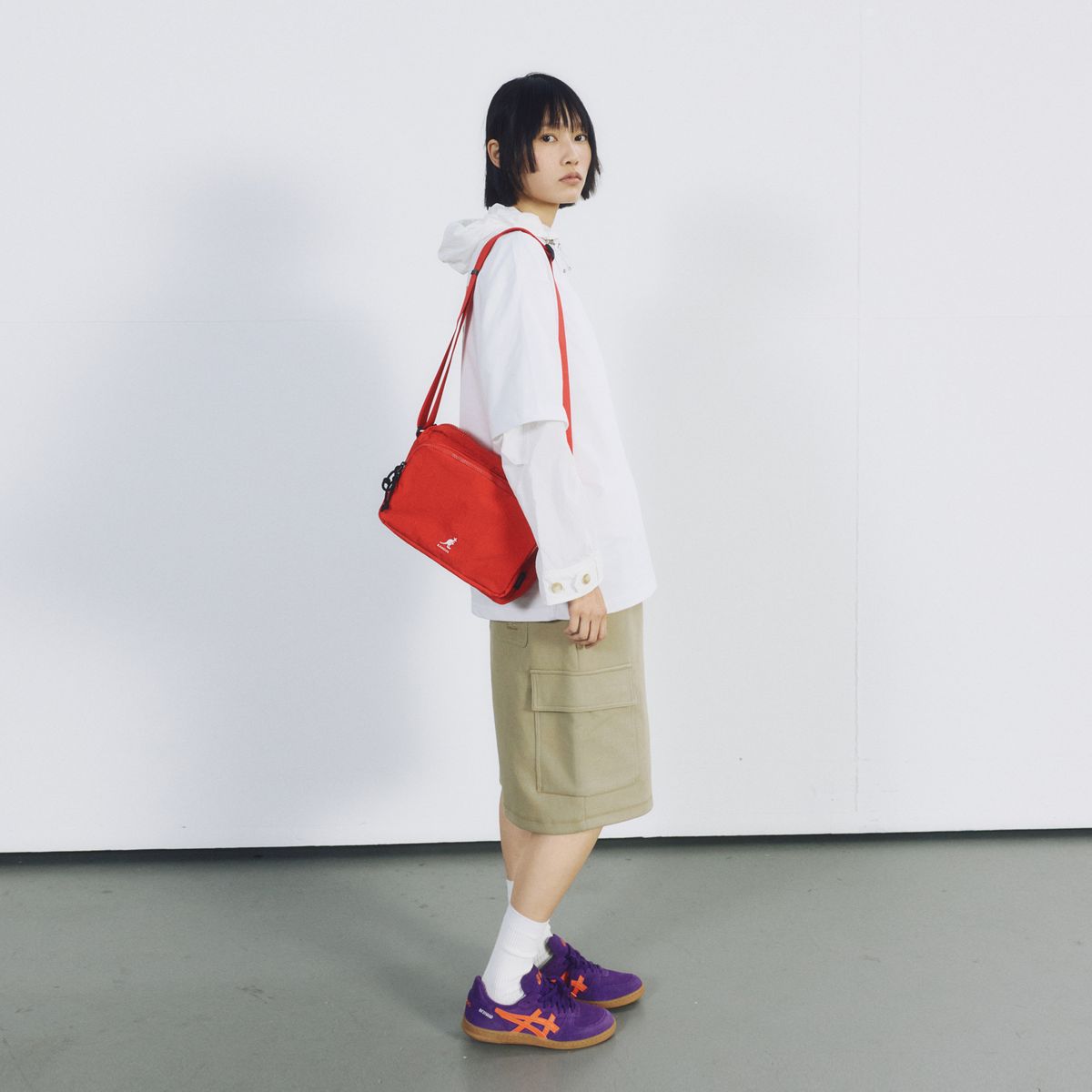 캉골(KANGOL) 에브리데이 나일론 크로스백 3385 레드