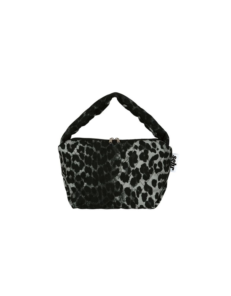 Leopard Pouch Bag (Dark Grey)