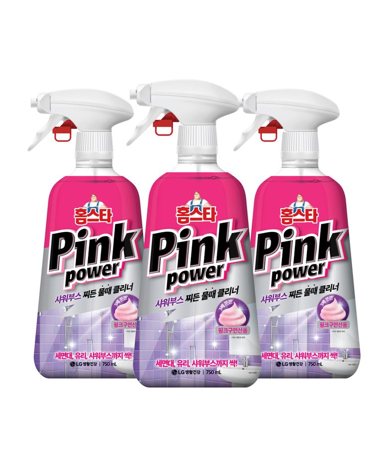 핑크파워 샤워부스 찌든물때 클리너 750ml x 3개