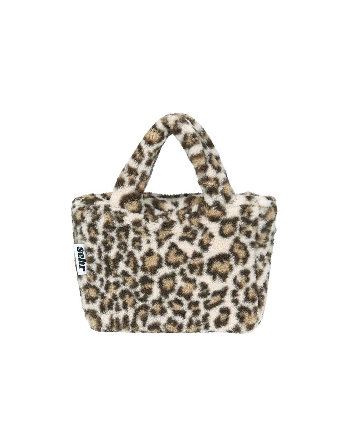 세르(SEHR) Fluffy Book Bag (Leopard Light Beige)