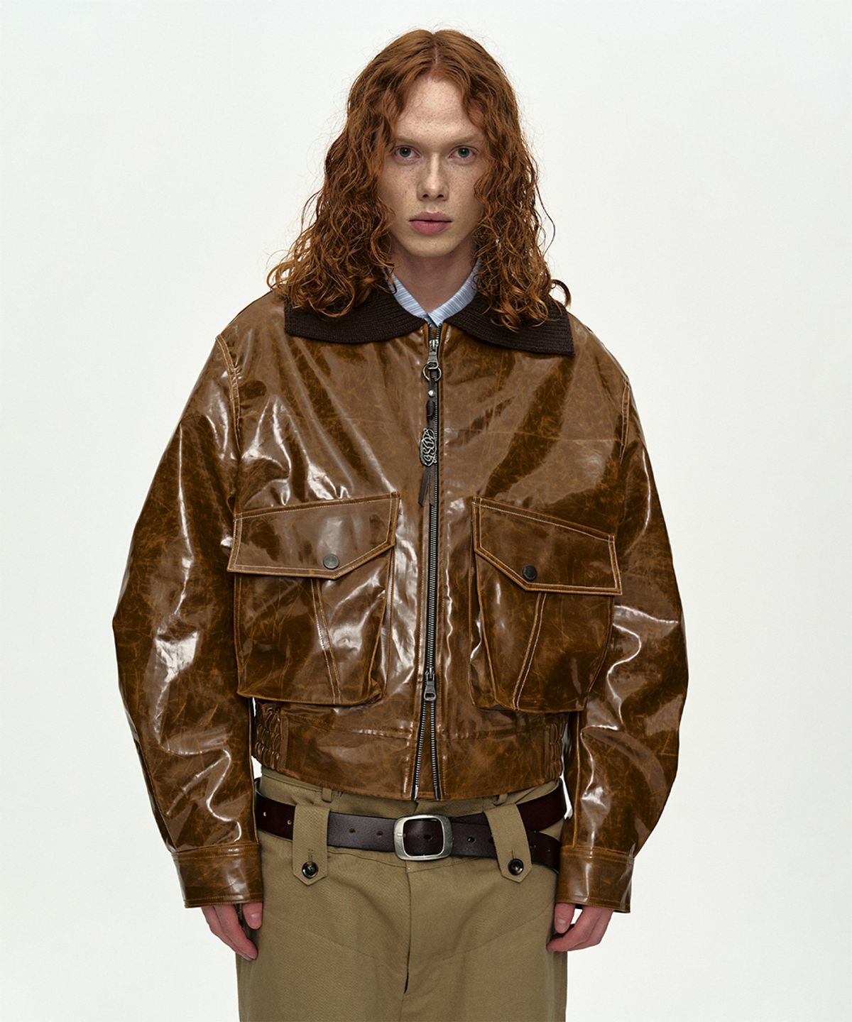 앤더슨벨(ADSB ANDERSSON BELL) MIKOOS26 BOMBER JACKET awa740m(BROWN)