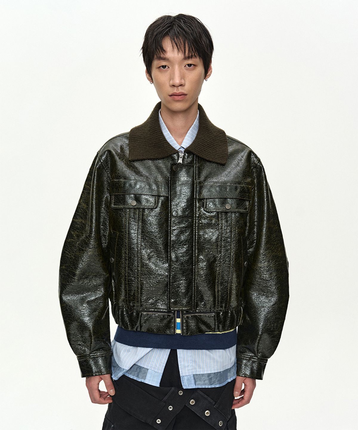 앤더슨벨(ADSB ANDERSSON BELL) ORTEGA26 BOMBER JACKET awa739m(KHAKI)