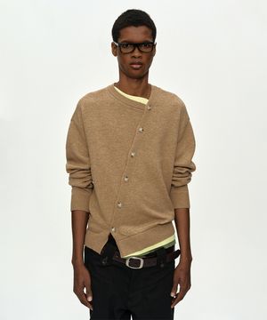 LAYERED CARDIGAN atb1411m(CAMEL)