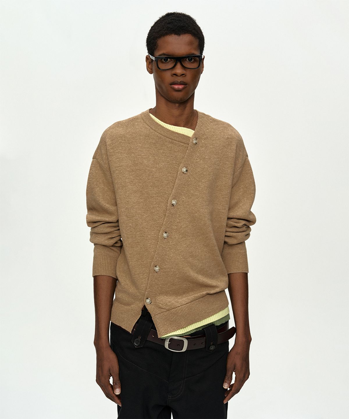 앤더슨벨(ADSB ANDERSSON BELL) LAYERED CARDIGAN atb1411m(CAMEL)