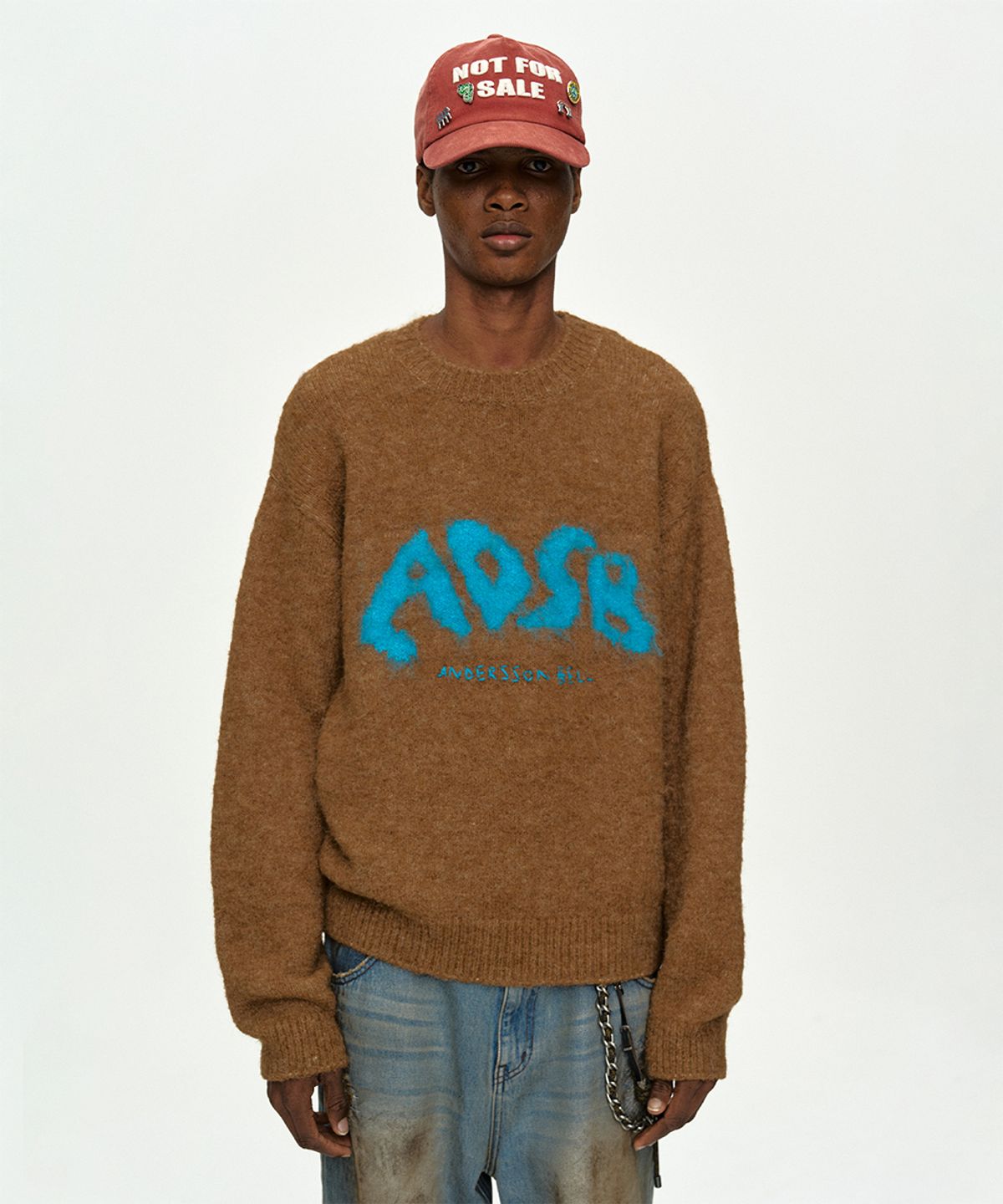 앤더슨벨(ADSB ANDERSSON BELL) ADSB INTARSIA CREW-NECK SWEATER atb1413m(BROWN)