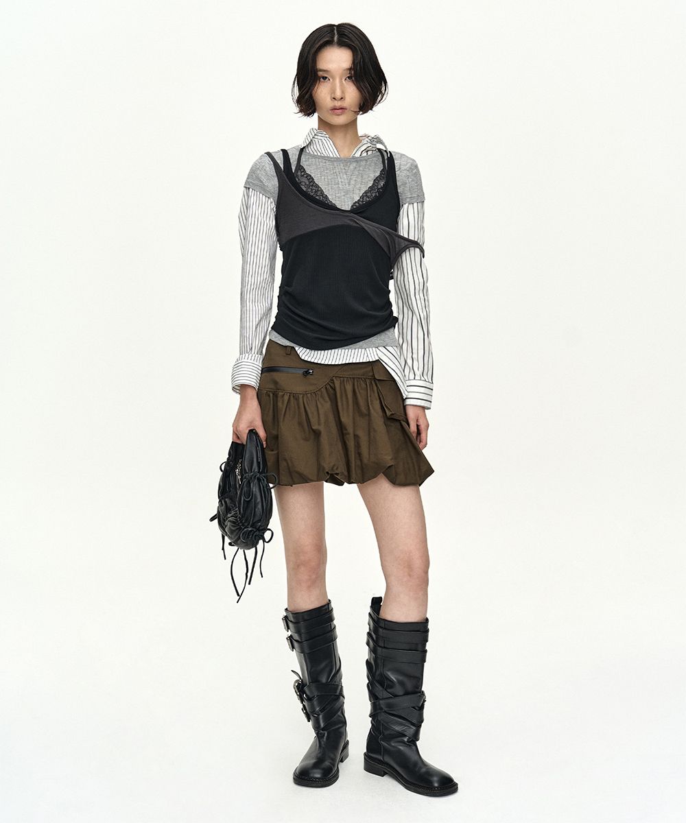 MUSINSA | ANDERSSON BELL CARGO BALLOON SKIRT apa897w(KHAKI)