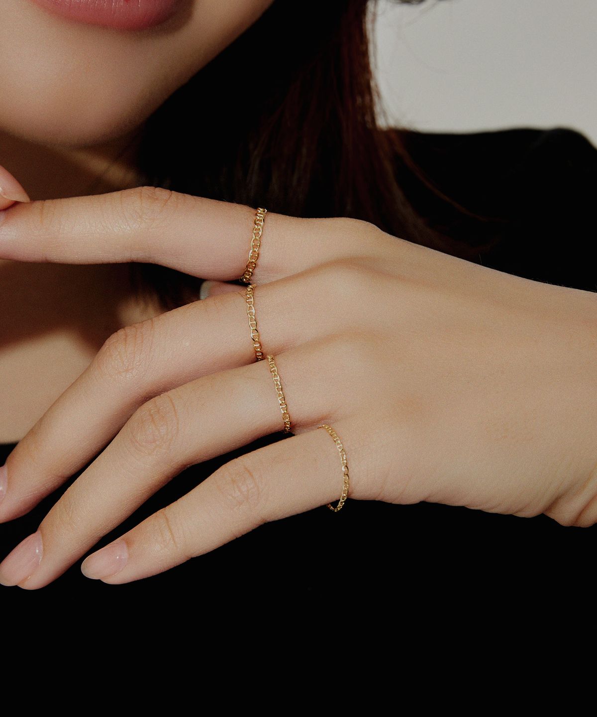 엘렌쥬얼리(HELENE JEWELRY) 14K 사다리 체인 반지