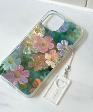 [맥세이프 선택가능] Pastel Flowers 키링 젤리 케이스