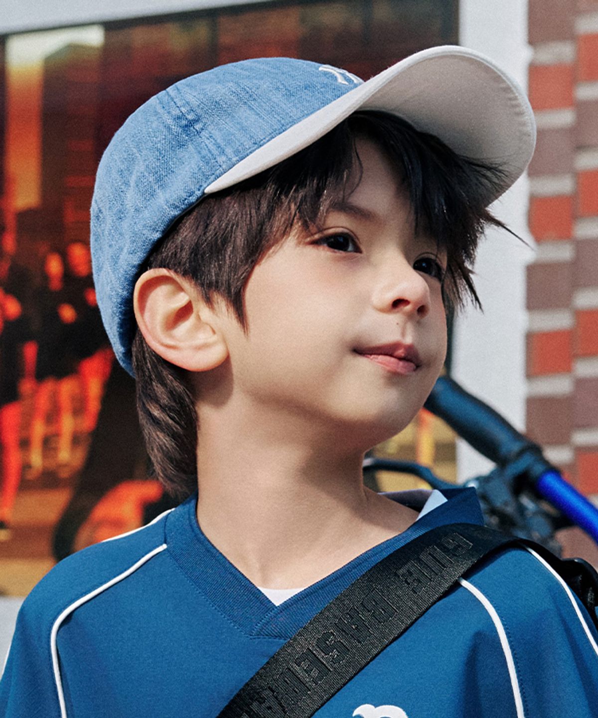 엠엘비 키즈(MLB KIDS) 피그먼트 워싱 배색 볼캡 NY (Blue)