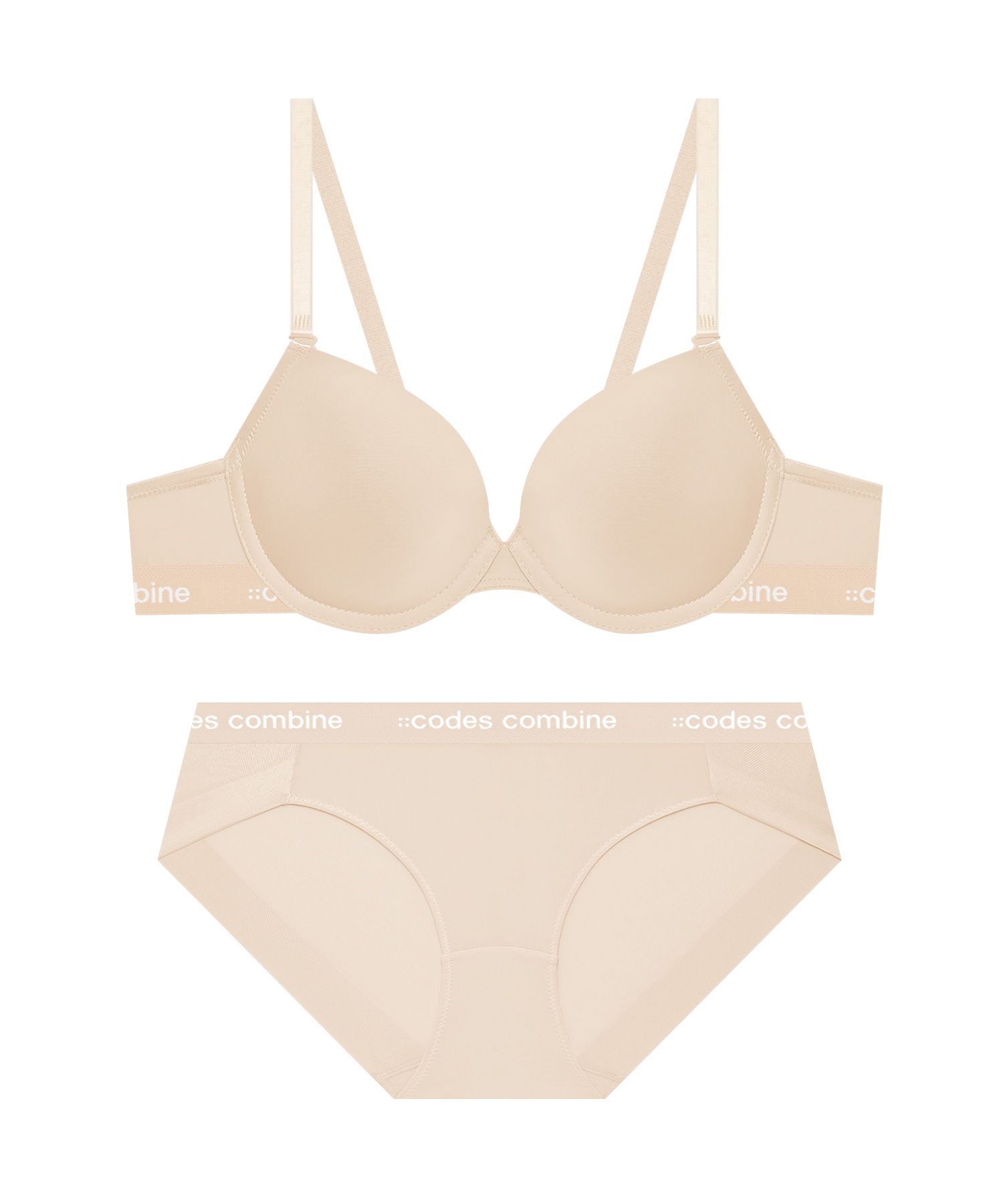 MUSINSA | CODESCOMBINE INNERWEAR Essential One Tone Band Bra and ...