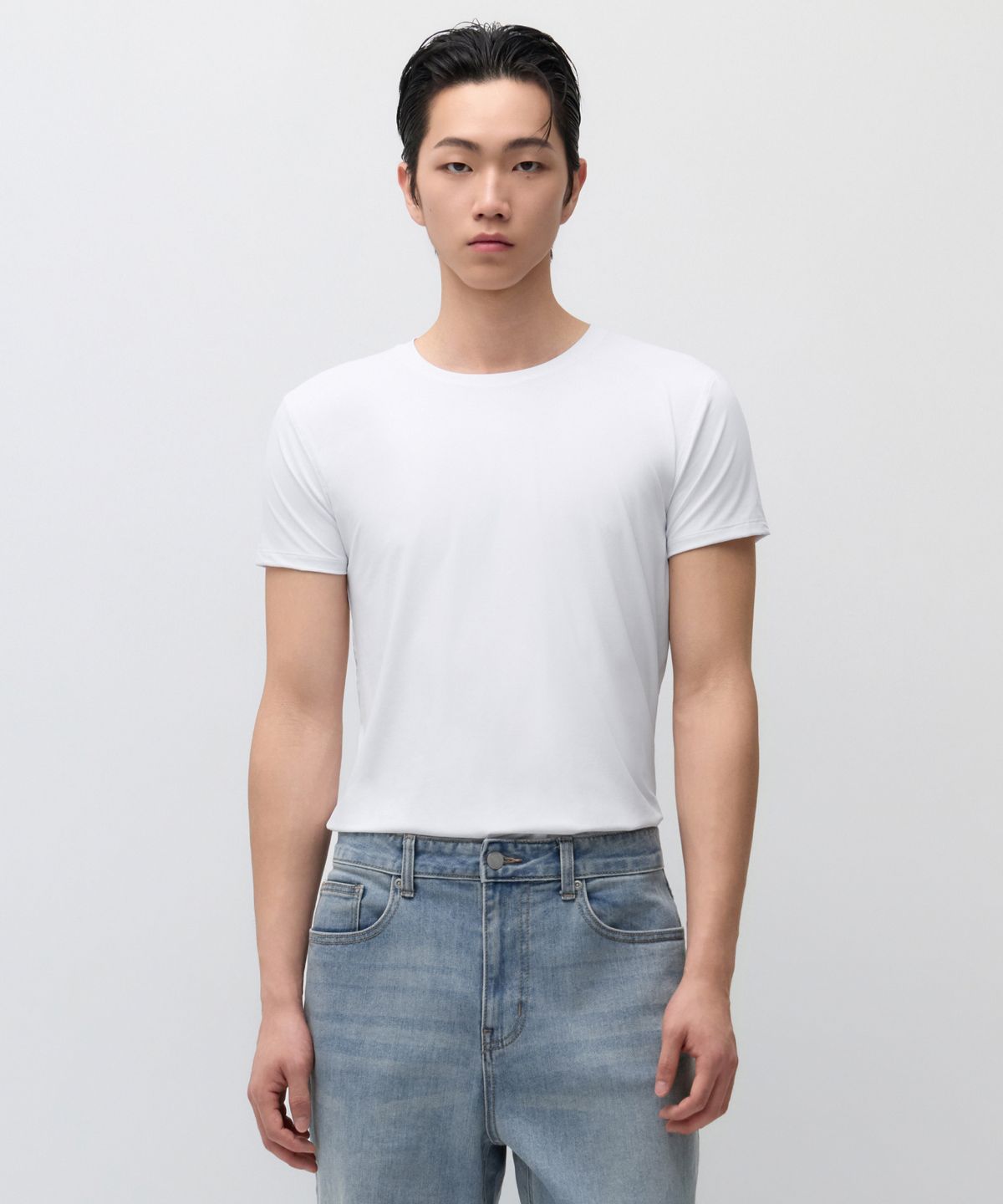무신사 스탠다드(MUSINSA STANDARD) [쿨탠다드] 크루 넥 언더셔츠 [화이트]