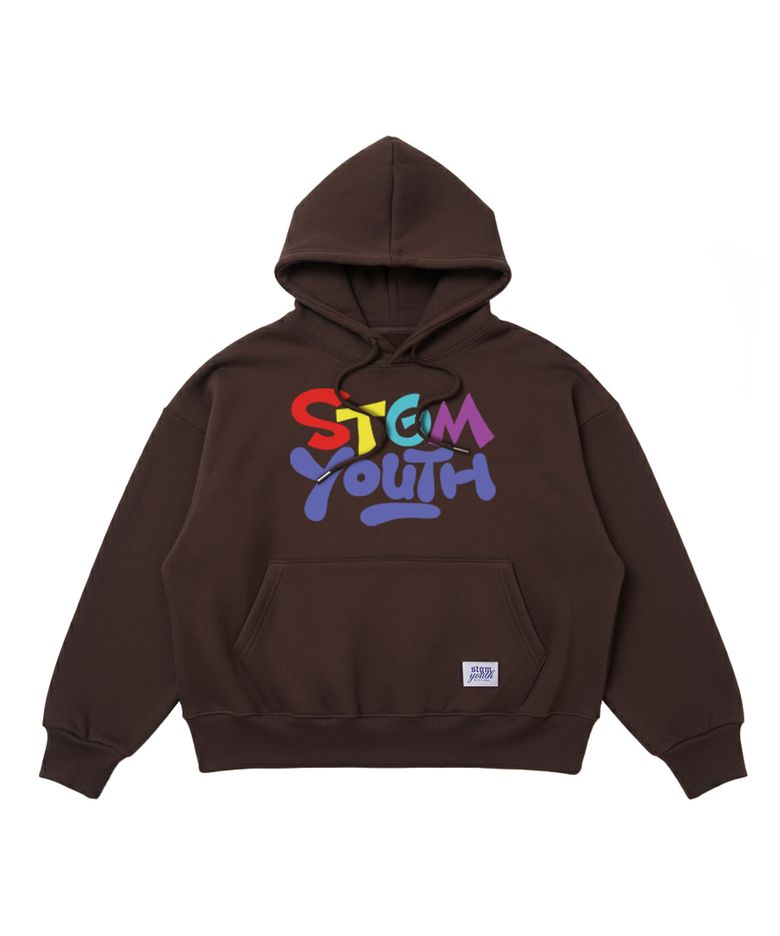 [STGM youth] COLOR HOODIE BRN