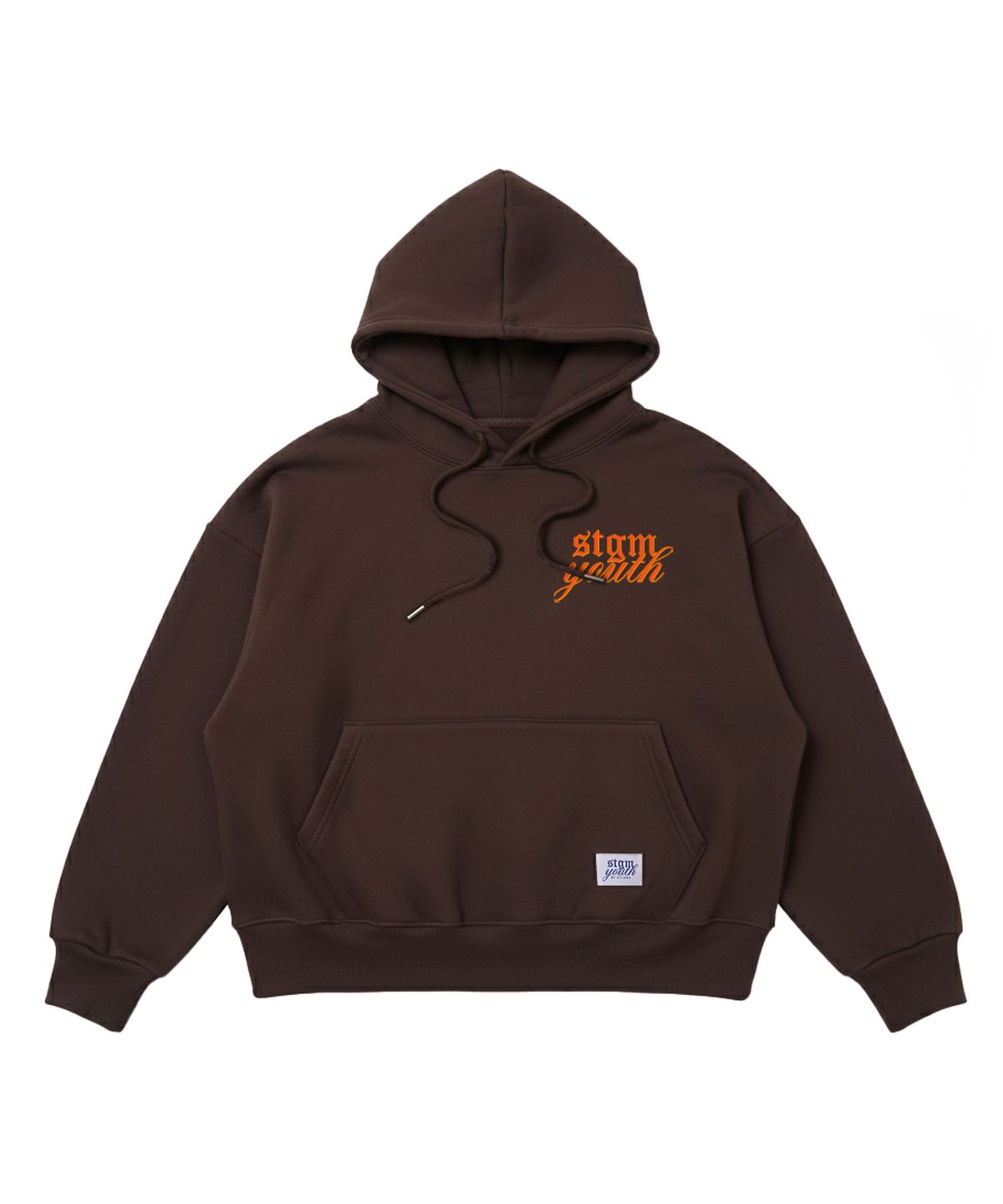 스티그마(STIGMA) [STGM youth] LOGO HOODIE BRN