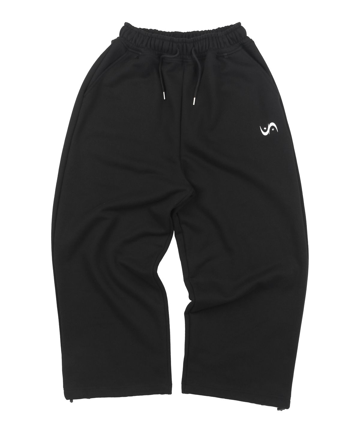 언노운컴노멀(UNKNOWNCOMENORMAL) Symbol Crystal Sweat Pants [BLACK]