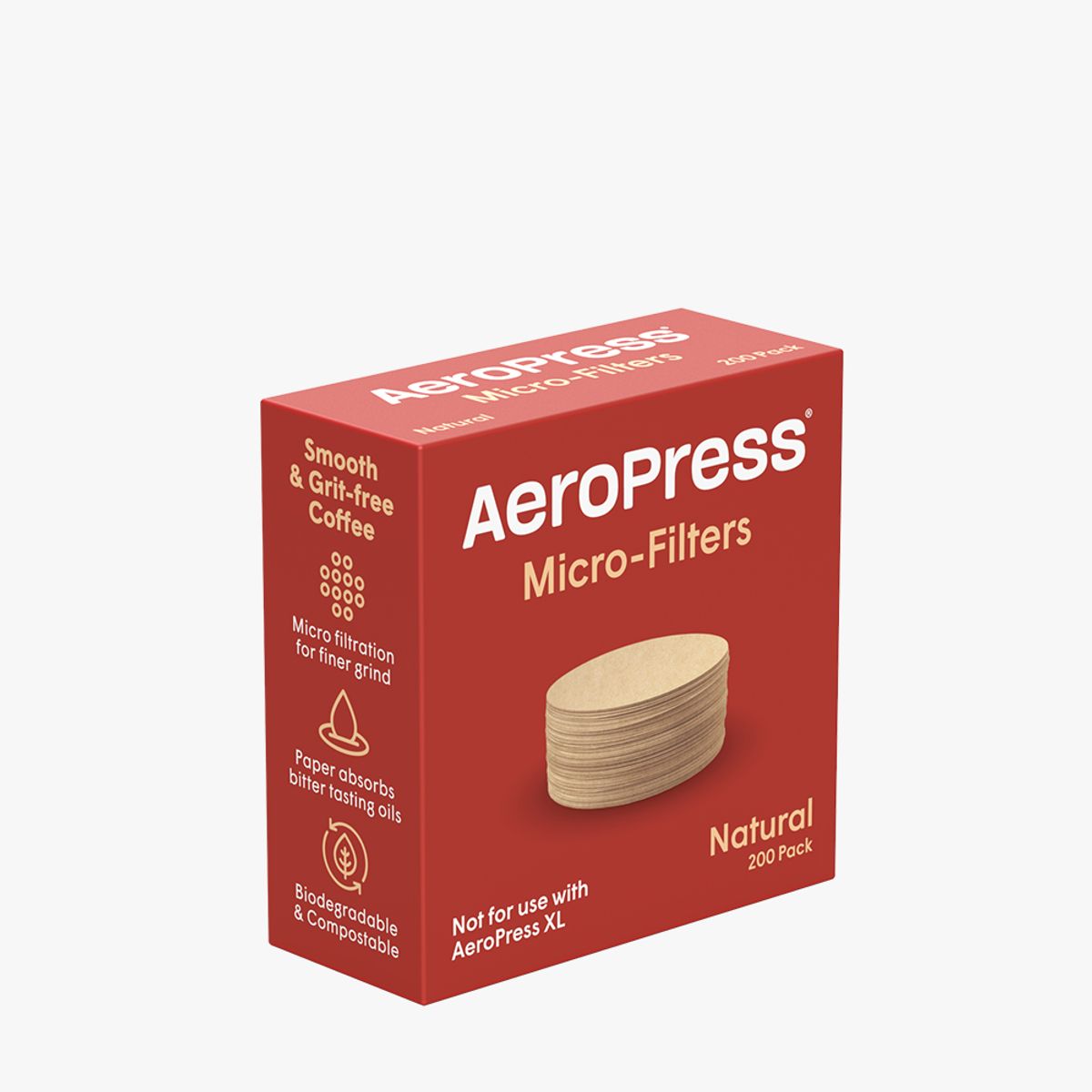 에어로프레스(AEROPRESS) 에어로프레스 종이필터 (200매) 내추럴