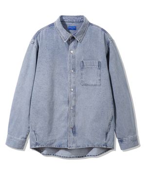 [셔켓] 워시드 데님 오버핏 셔츠 자켓 DLX1277