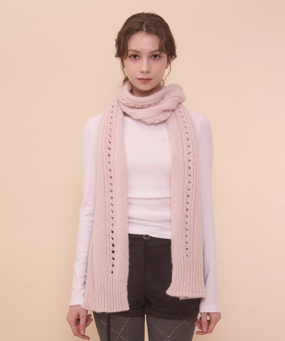 벨리아르(BELLIALEU) SNOWFLAKE MUFFLER-PINK