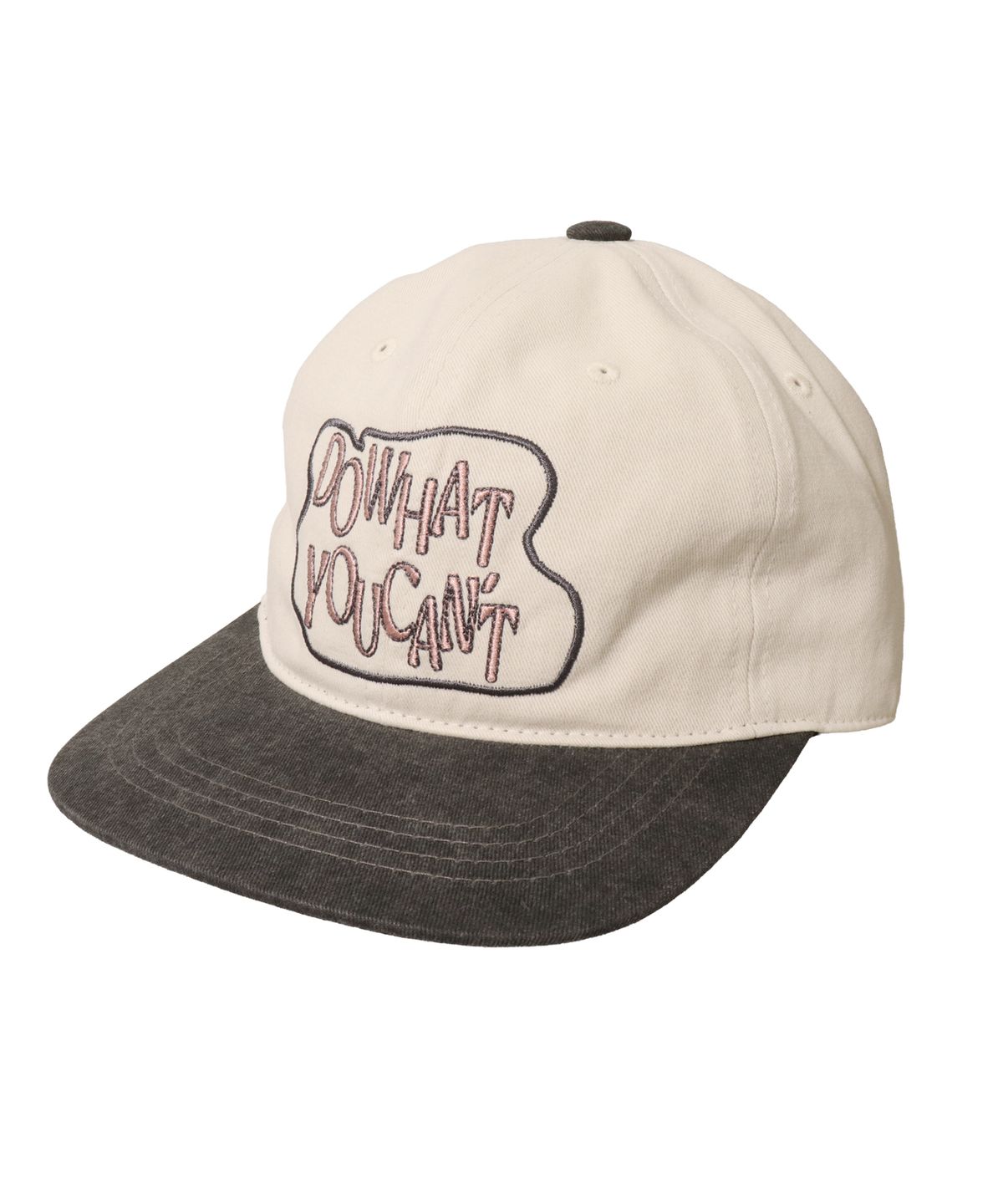 슬리피슬립(SLEEPYSLIP) FLAT DO WHAT YOU CANT BEIGE/CHARCOAL CAP