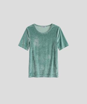 벨벳 반팔 탑 [그린]