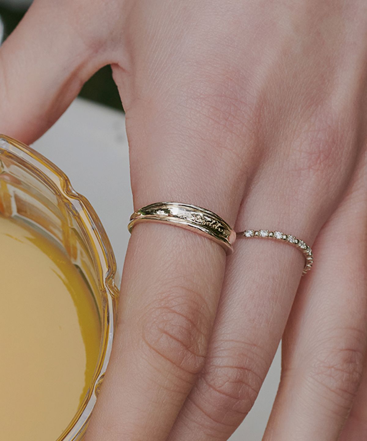 러비앤비(LOVEENB) [14K gold]  페인팅 크림 반지