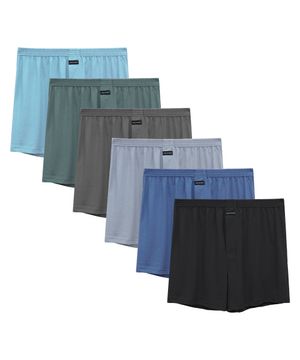 [6PACK] 데일리 순면 스판 남성 사각 트렁크 팬티