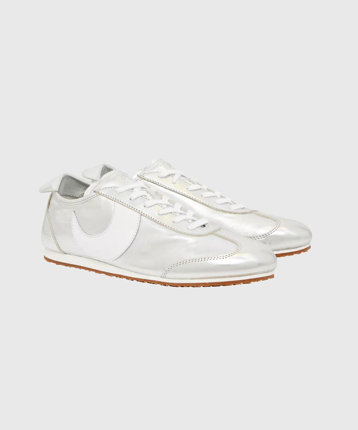 마린 세르(MARINE SERRE) (W) 메탈릭 레더 MS 아스트라 실버 METALLIC LEATHER MS ASTRA MT10 SILVER