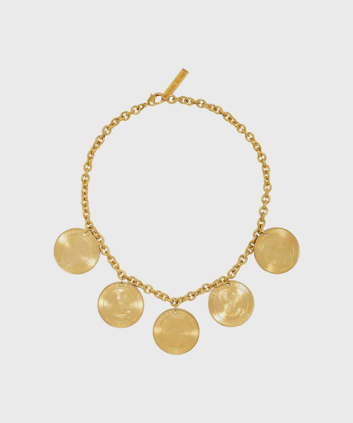 마린 세르(MARINE SERRE) (U) 코인 숏 네크리스 샤이니 골드 COIN SHORT NECKLACE MT51 SHINY GOLD