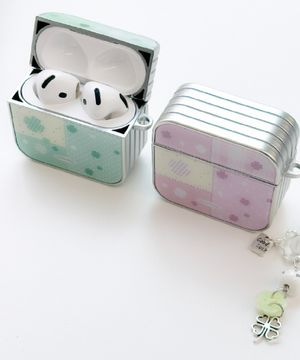 [Silver Frame] Green Luck Patch 키링 에어팟 케이스