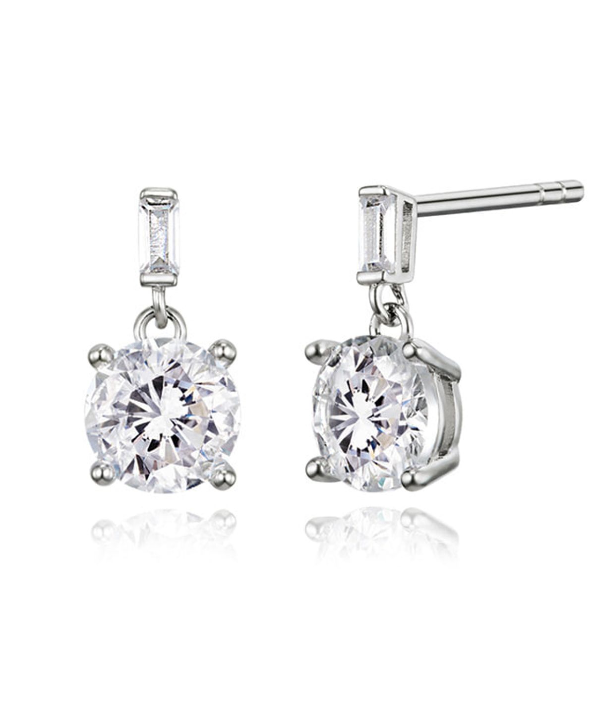 가이거주얼리(GEIGERJEWELRY) 큐빅 드롭 귀걸이 GISVEE134 (실버925 PIN)