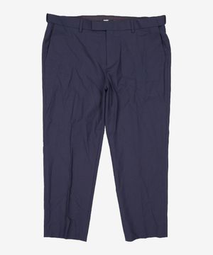 울 테이퍼드 히든 밴딩 크롭 슬랙스 [블랙] 38