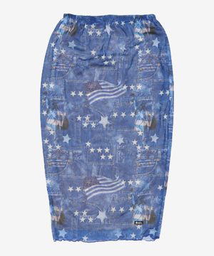 Collage Mesh Low-rise Skirt Blue S