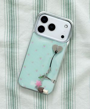 [MagSafe] Strawberry Stripes 실버 맥세이프 에폭시 케이스