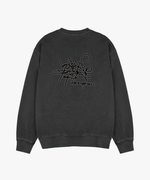 타이거JK 블러 피그먼트 다잉 스웨트셔츠 GJK258-113 챠콜