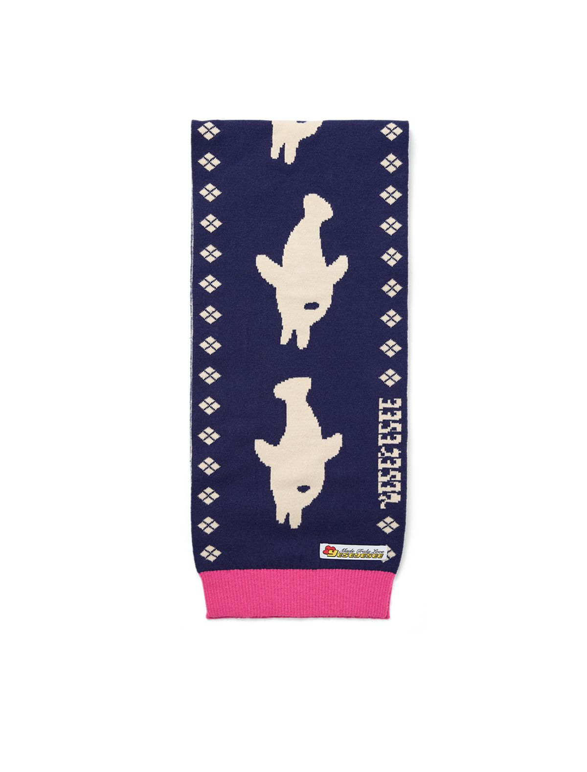 예스아이씨(YESEYESEE) Dolphin Knit Scarf Navy