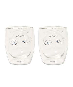 명탐정 코난 범인 얼굴 모양 유리컵 세트 (2P)