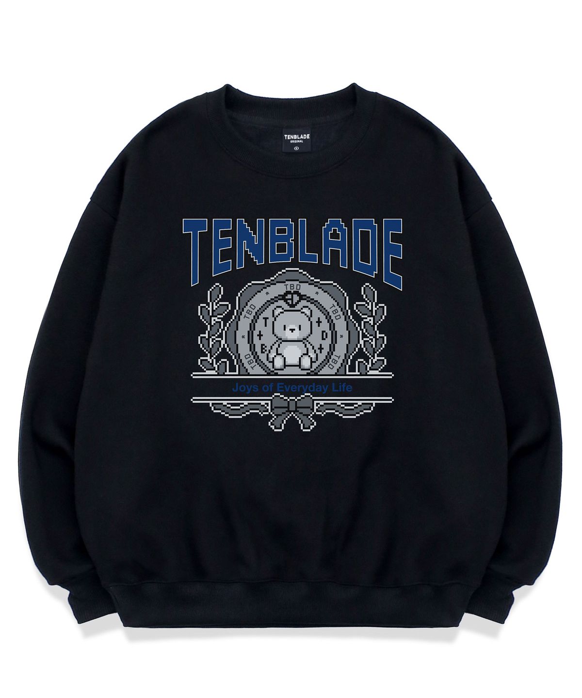 텐블레이드(TENBLADE) 픽셀 엠블럼 베어 맨투맨 (4컬러)