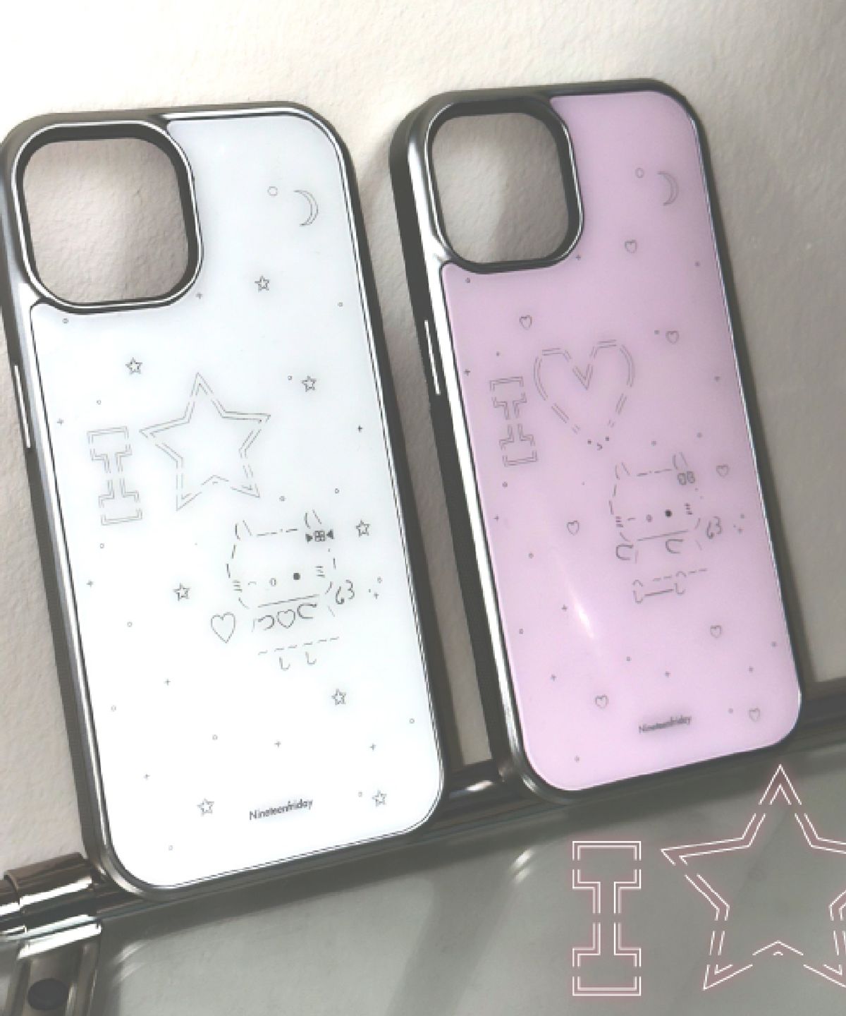 나인틴프라이데이(nineteenfriday) [Silver MagSafe] Angel Cat 실버 맥세이프 에폭시 키링 케이스