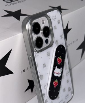 [Band Grip] Glasses Dot Cat 실버 맥세이프 에폭시 케이스