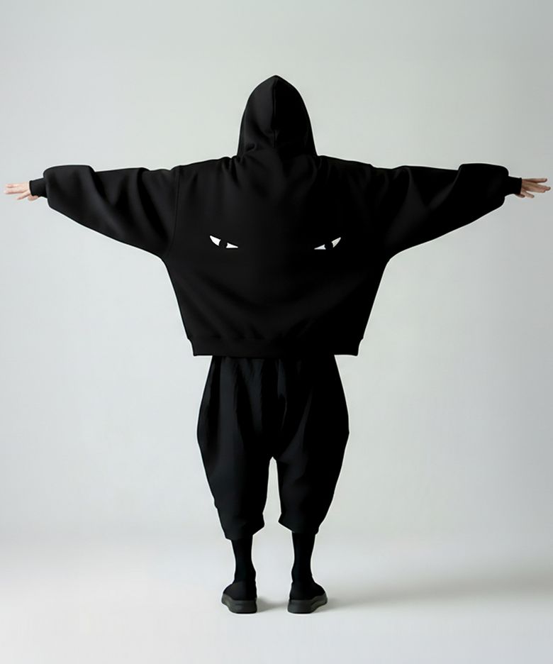 오버핏 콤피 라운지 후디 블랙