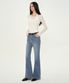 우먼즈 로 라이즈 슬림 플레어 데님 팬츠 [라이트 인디고]