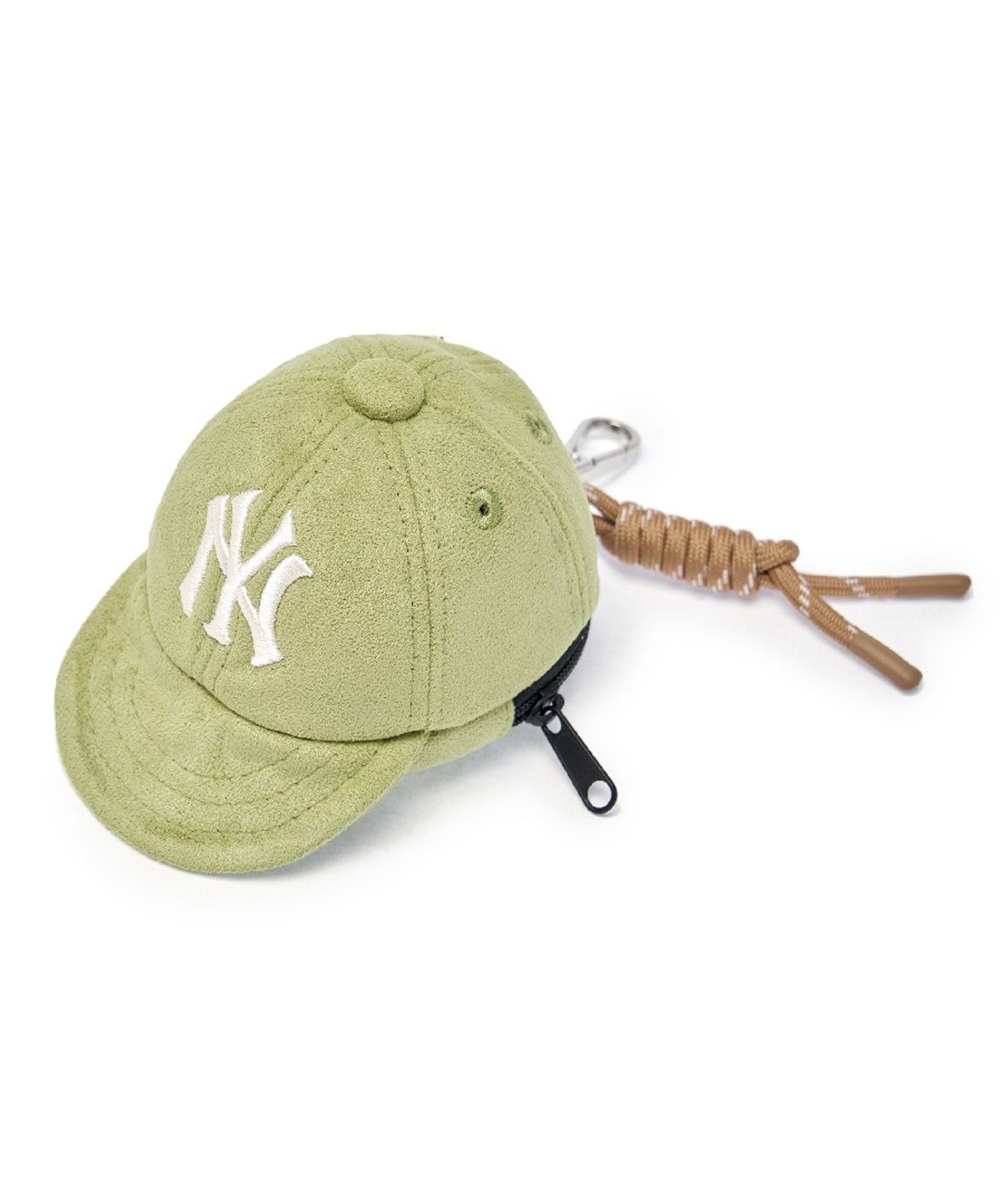 엠엘비(MLB) 베이직 스웨이드 볼캡 파우치 키링 NY (L.Green)