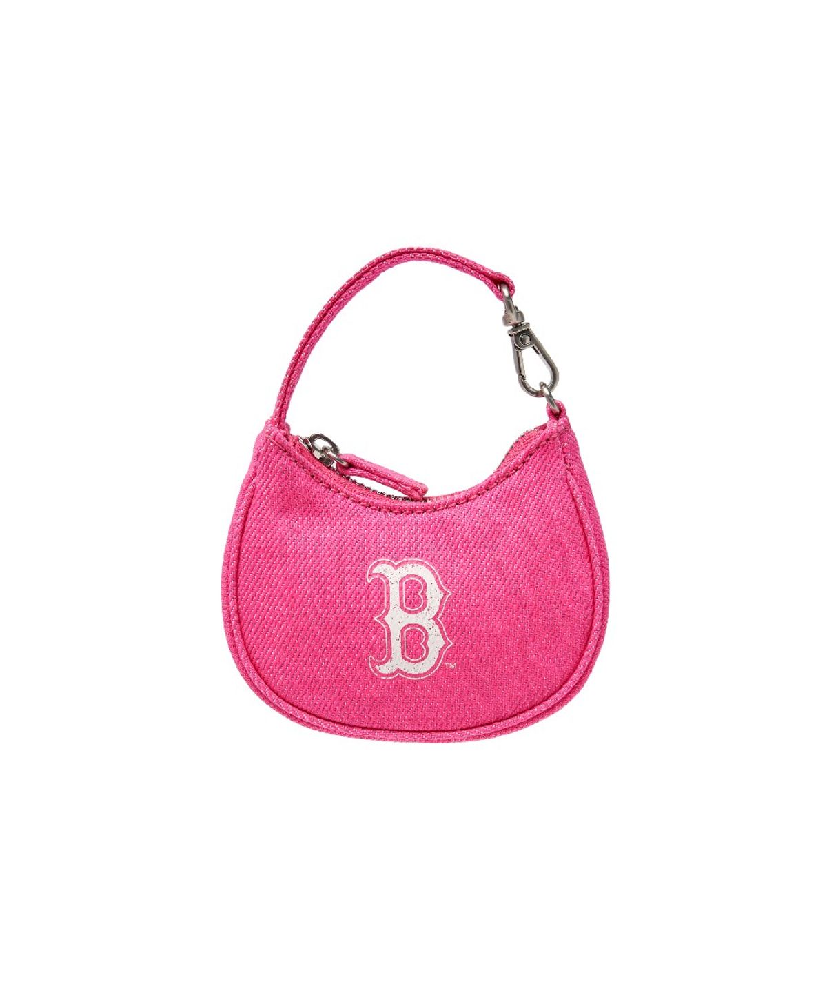 엠엘비(MLB) 베이직 데님 미니백 키링 BOS (Pink)
