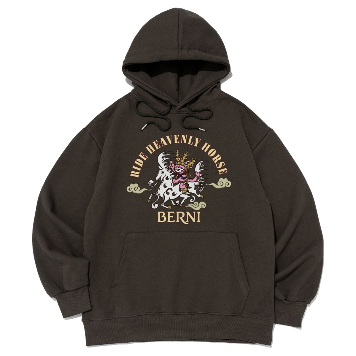 베르니(BERNI) [기모/노기모] 경주 천마 후드티 (카키)