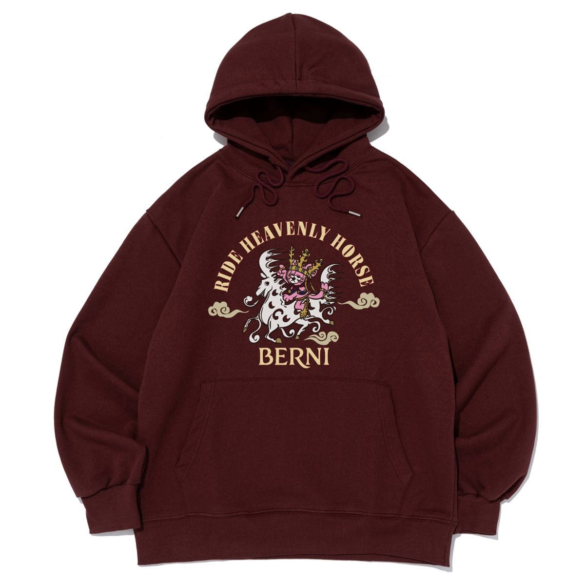 베르니(BERNI) [기모/노기모] 경주 천마 후드티 (와인)