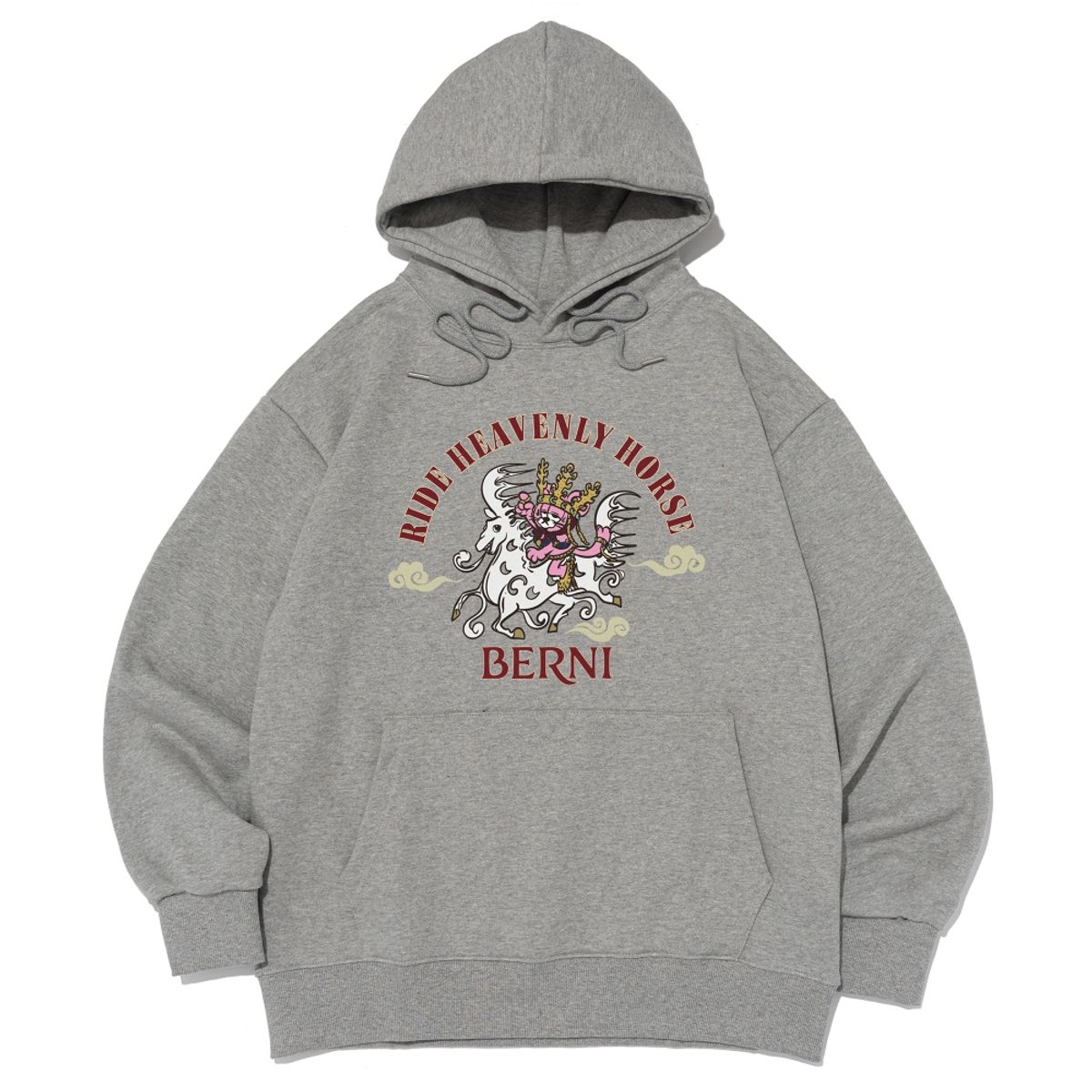 베르니(BERNI) [기모/노기모] 경주 천마 후드티 (그레이)
