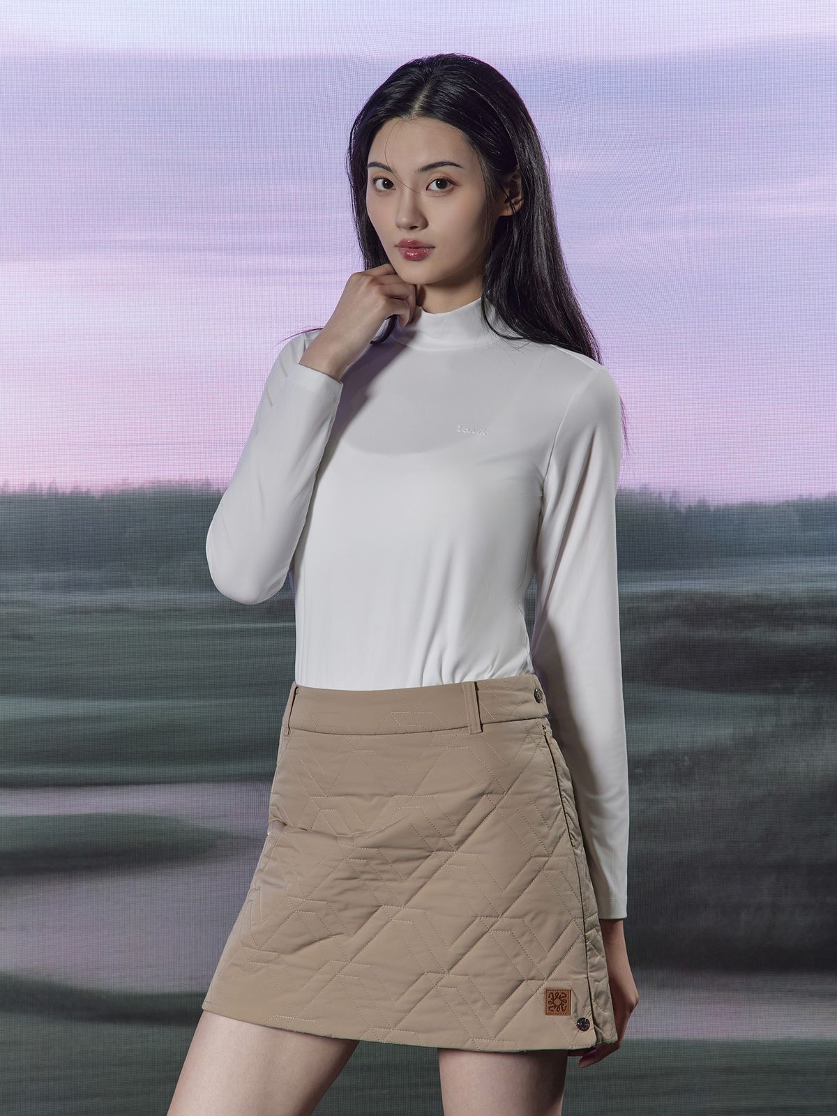 볼빅 골프웨어(VOLVIK GOLFWEAR) ON : 여성 가을 절개 베이스레이어 VOBSP992_OW