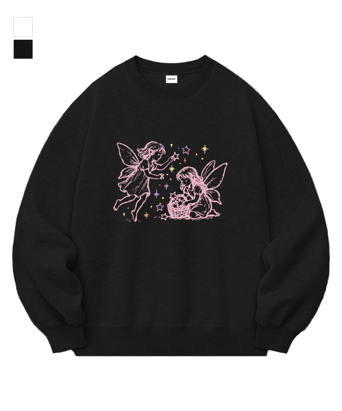 랜덤오프(RANDOMOFF) [기모선택] STAR FAIRY DUO SEMI OVER FIT SWEATSHIRT (2color)