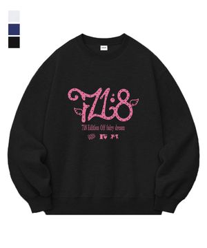 [기모선택] 718 DOT LOGO SEMI OVER FIT SWEATSHIRT (3color)